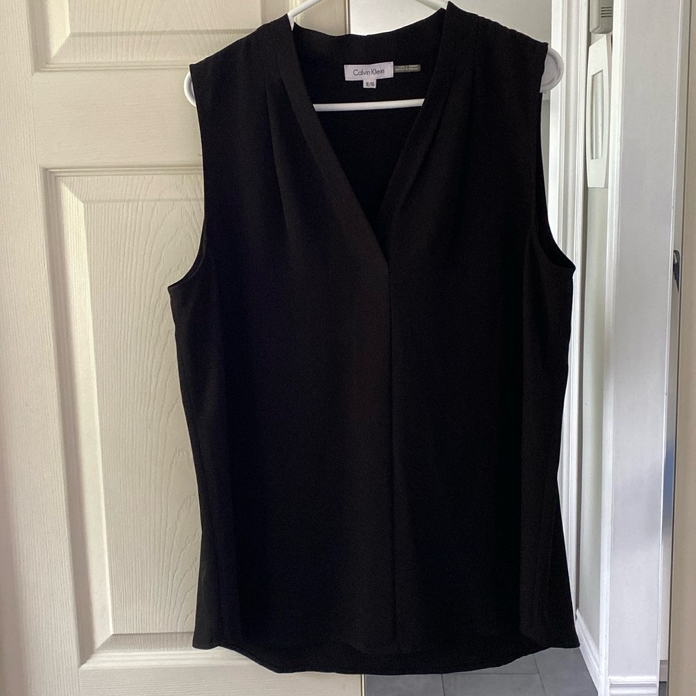 Calvin Klein Black Sleeveless Blouse